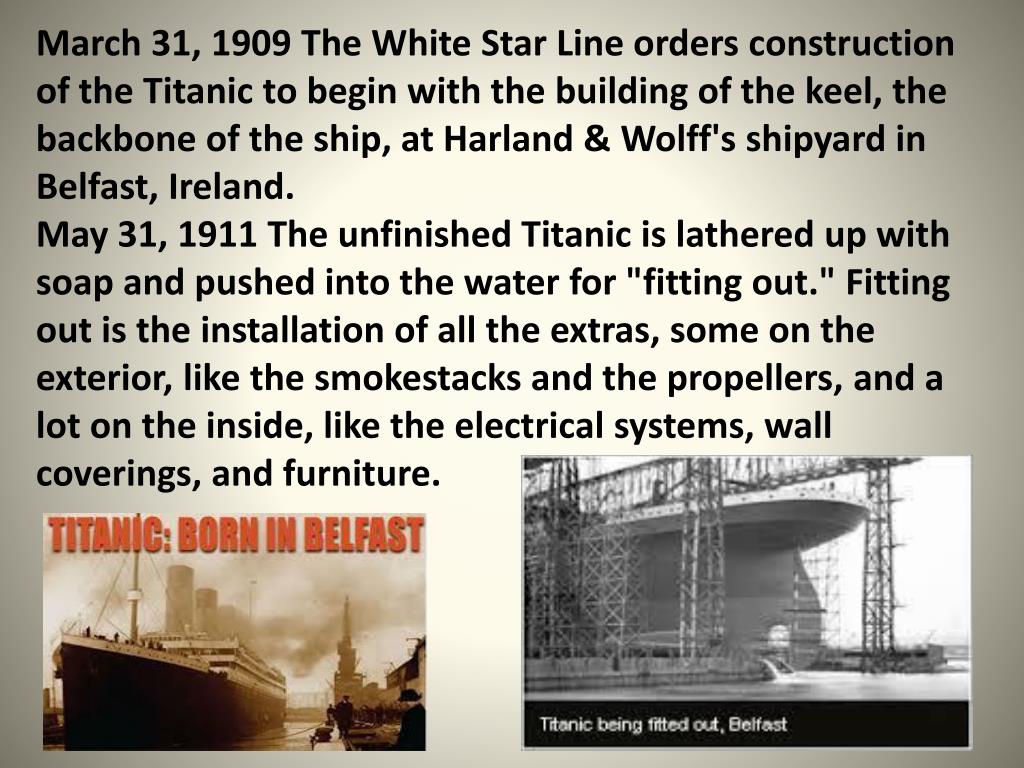 titanic constuction timelane titanic constuction timelane