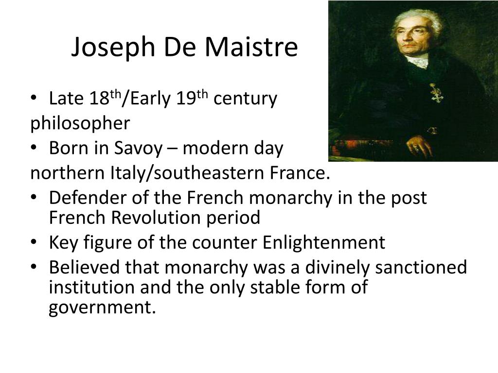 PPT Joseph De Maistre PowerPoint Presentation, free download ID2491957