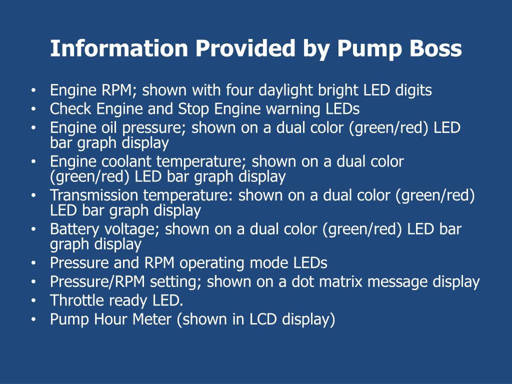 PPT Fire Research Pump Boss 400 Pressure Governor PowerPoint