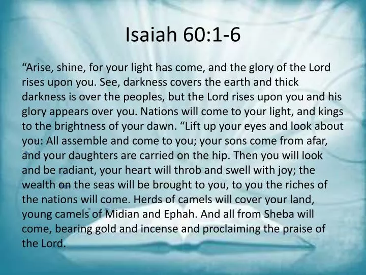 PPT Isaiah 60 1 6 PowerPoint Presentation Free Download ID 2492705