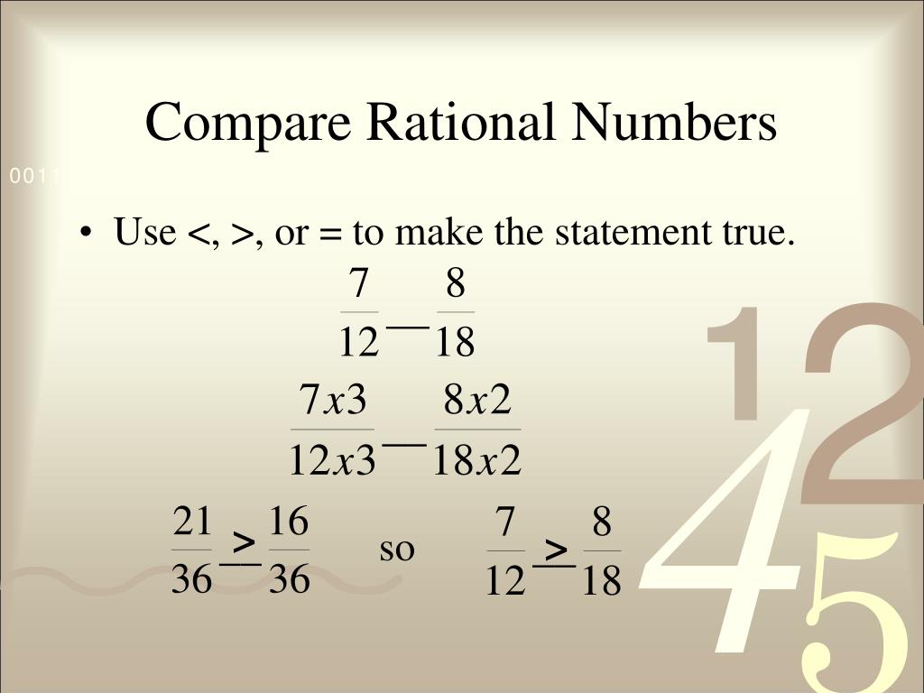 PPT Compare And Order Rational Numbers PowerPoint Presentation Free 