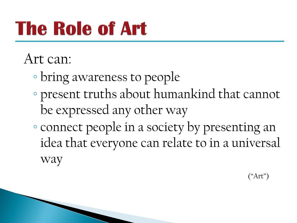 the role of art in our life essay