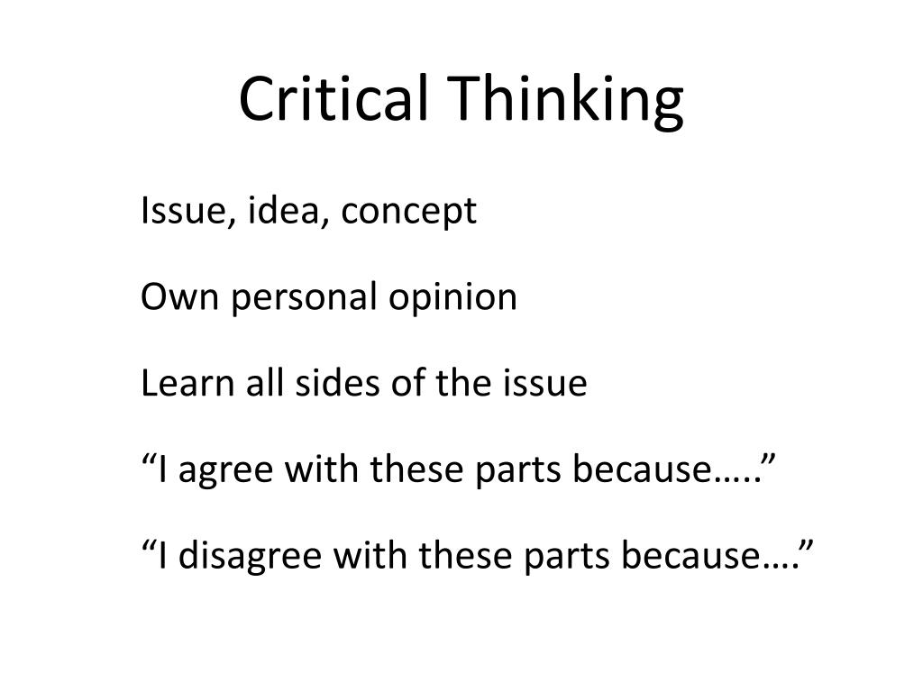 what is the critical thinking issue raised by the case