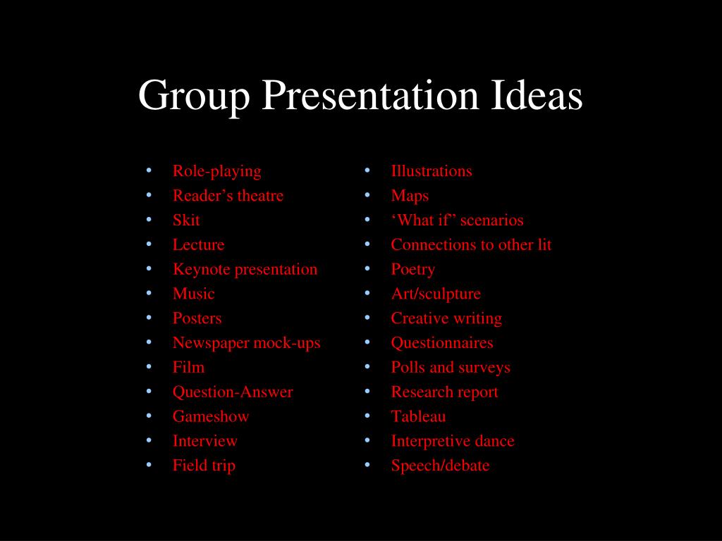 creative presentation topics