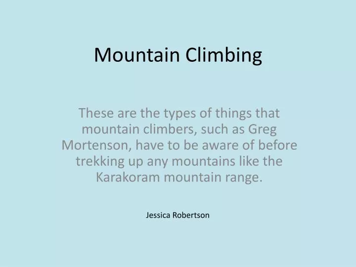 mountain climbing n.