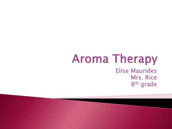 aroma therapy n.