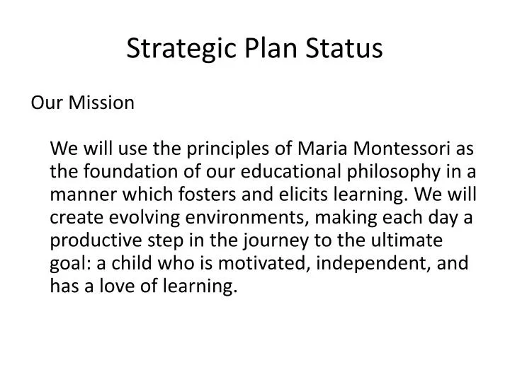 PPT - Strategic Plan Status PowerPoint Presentation, free download - ID ...