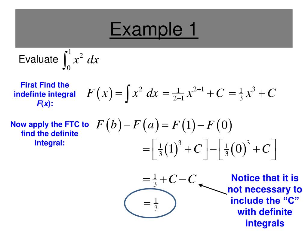 fundamental theorem of calculus definite integral