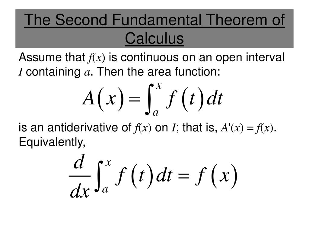 PPT - Section 4.4 – The Fundamental Theorem of Calculus PowerPoint ...