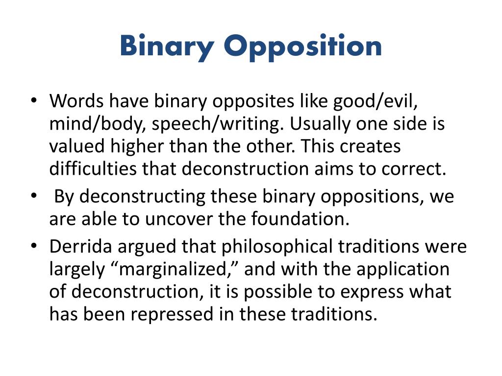 binary opposition definition literature