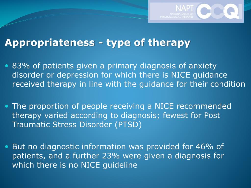 PPT - National Audit of Psychological Therapies for Anxiety and ...