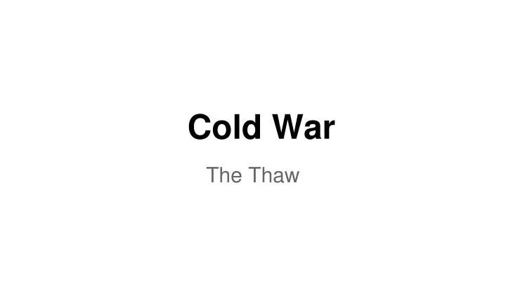cold war n.