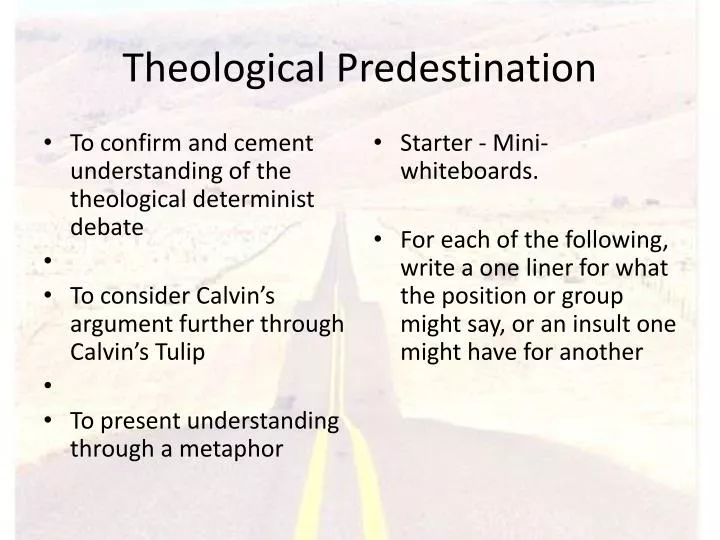 theological predestination n.