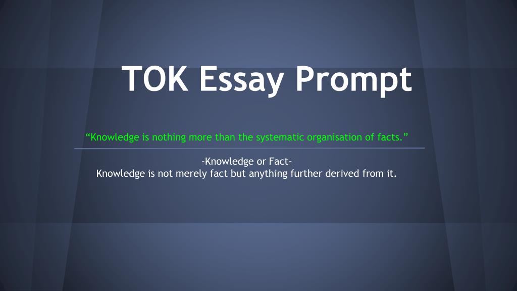tok essay prompt breakdown