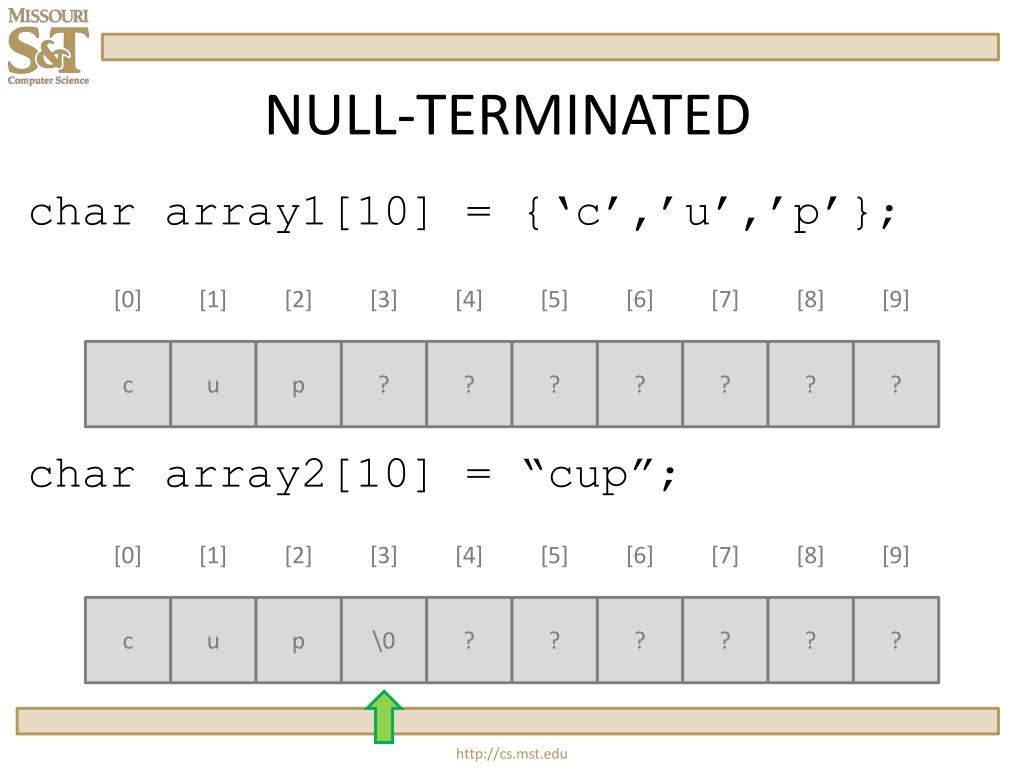 array assignment null