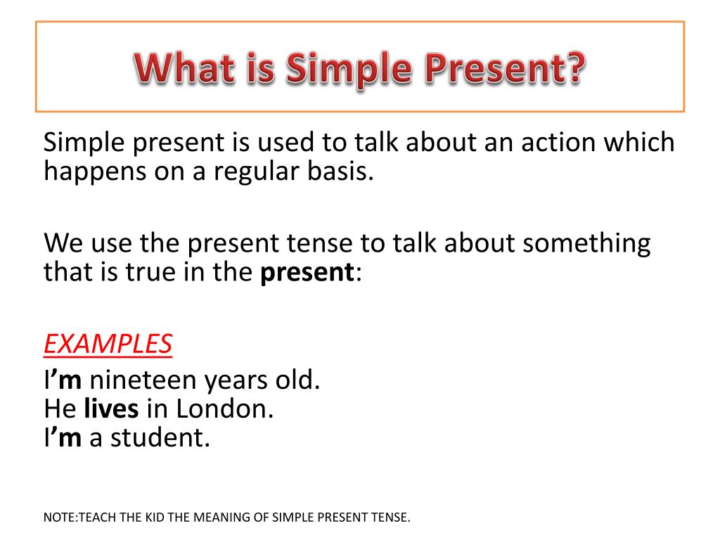 present simple meaning