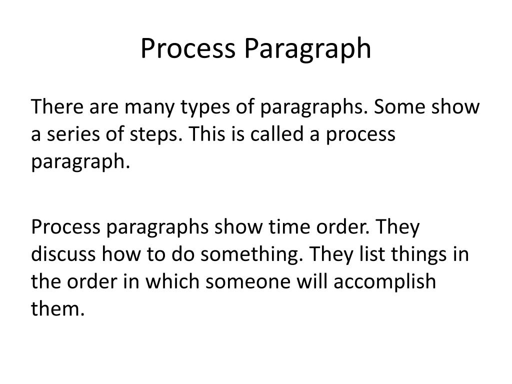 Writing Process Paragraph Examples