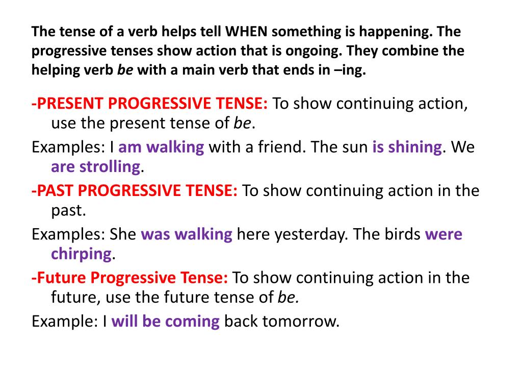 PPT Progressive Verb Tenses PowerPoint Presentation Free Download ID 2496331