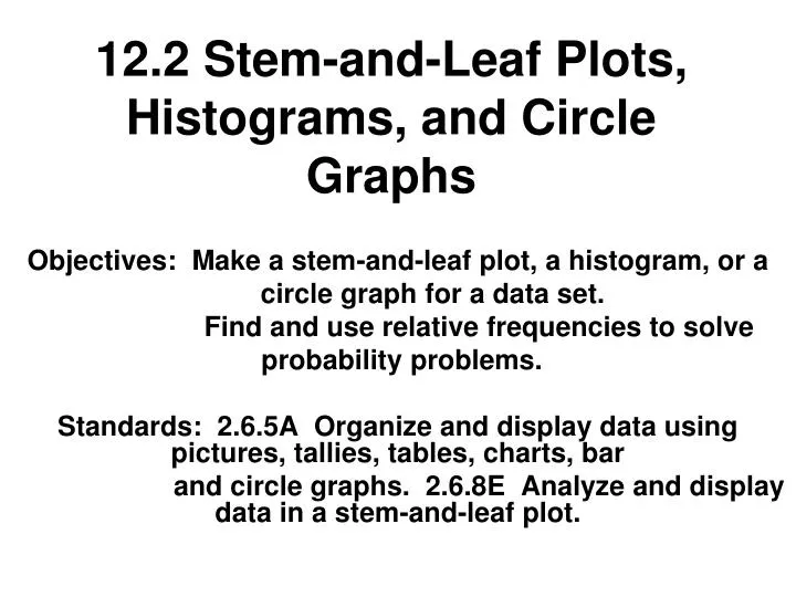 stem plot vs histogram