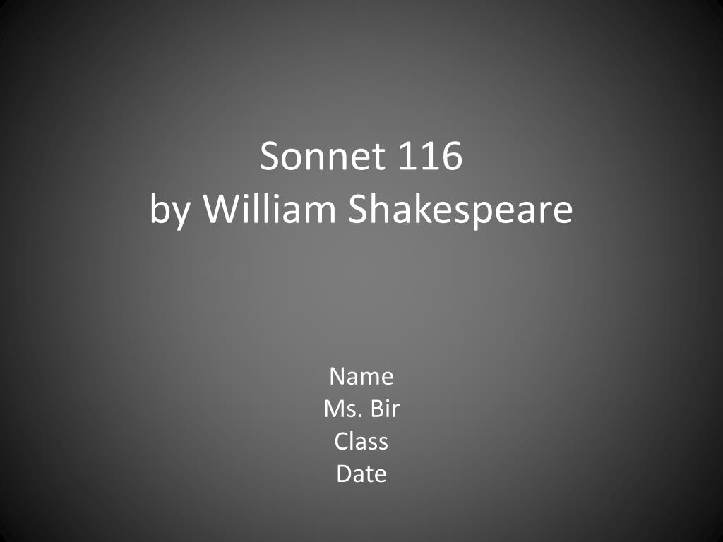 sonnet 116 theme
