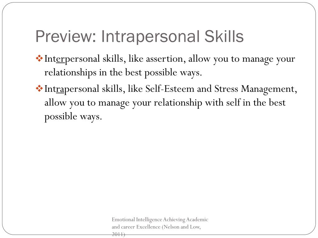 ppt intrapersonal skills powerpoint presentation id 2496965 interpersonal vs intrapersonal