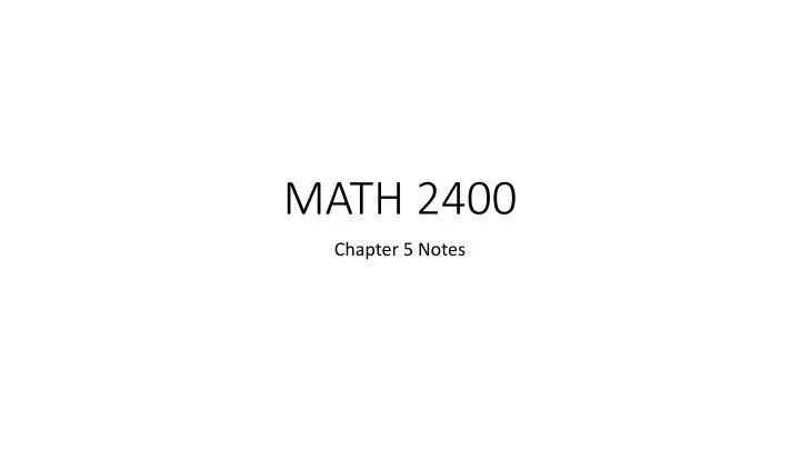 math 2400 n.
