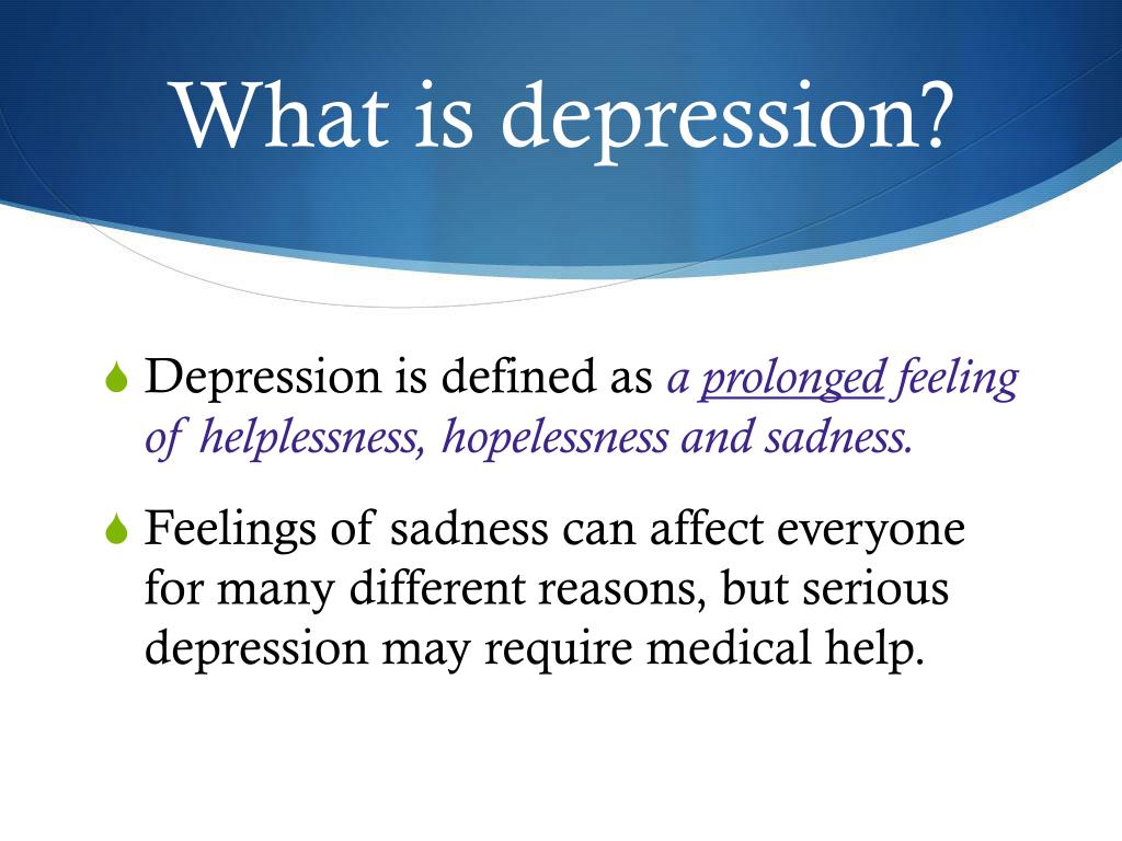 presentation on depression slideshare