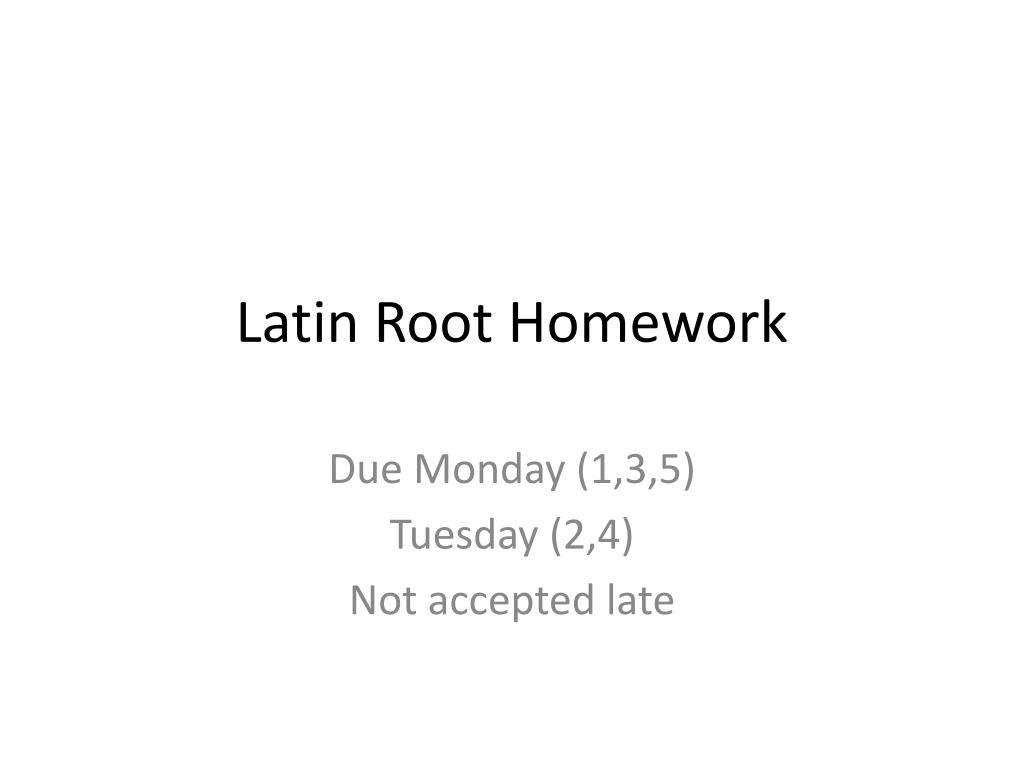 homework on latin