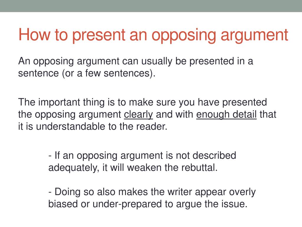 opposing argument def