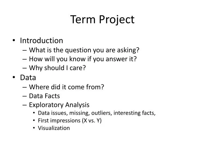 define the term project presentation