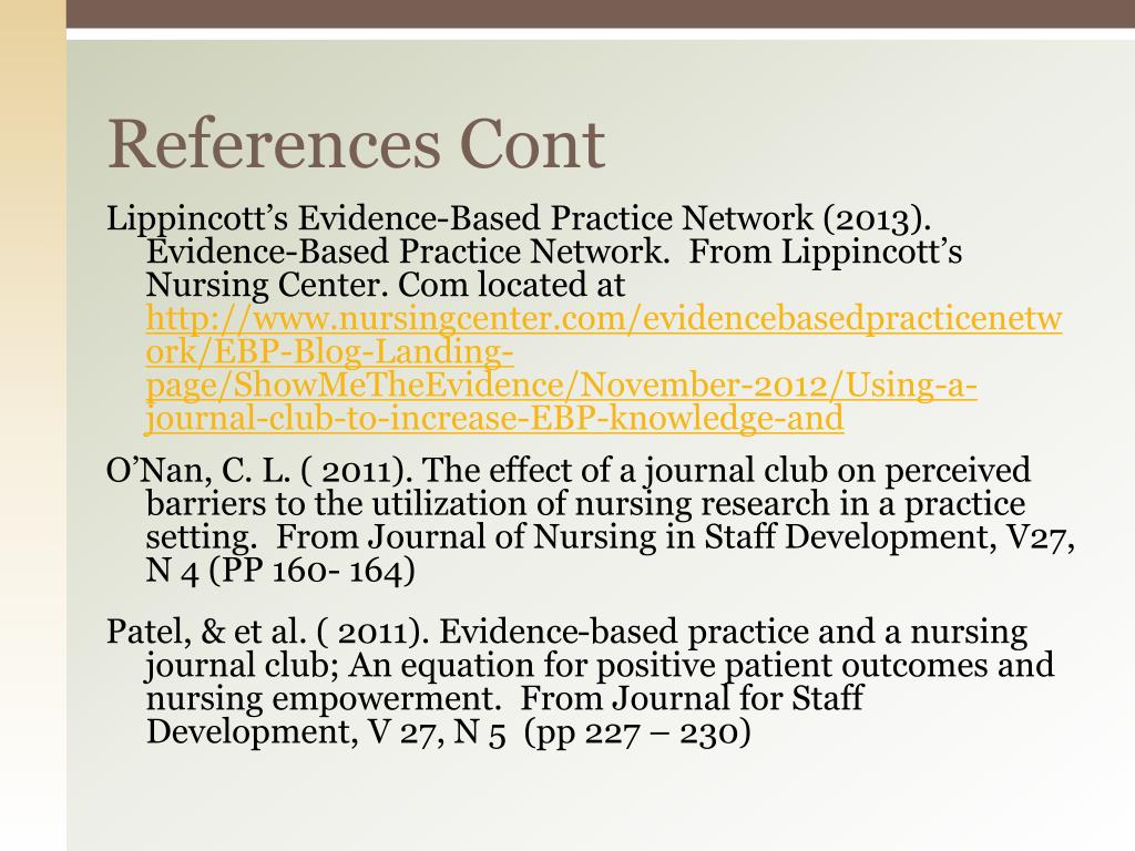 PPT Nursing Journal Club PowerPoint Presentation, free download ID