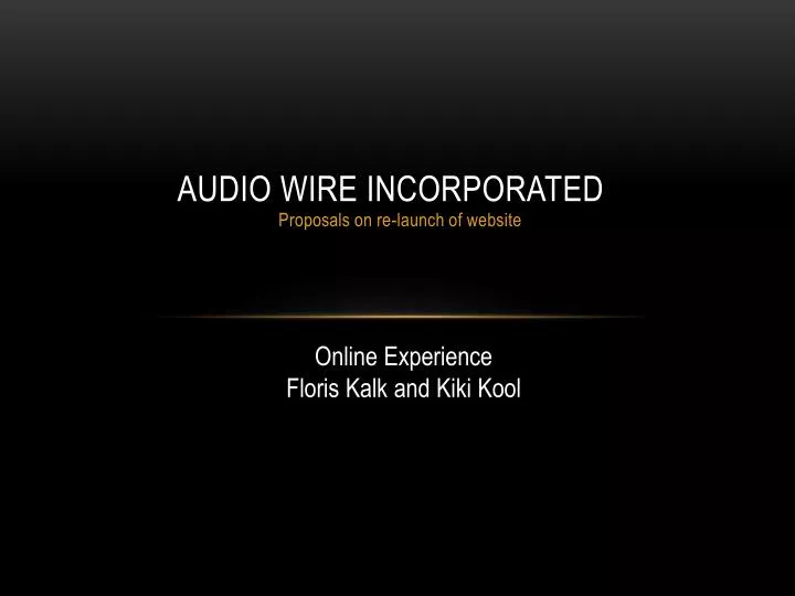 audio wire incorporated n.