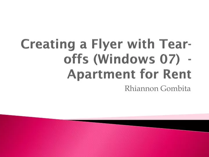 creating a flyer with tear offs windows 07 apartment for rent n.