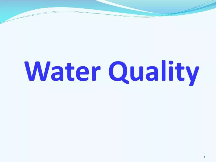 water quality n.