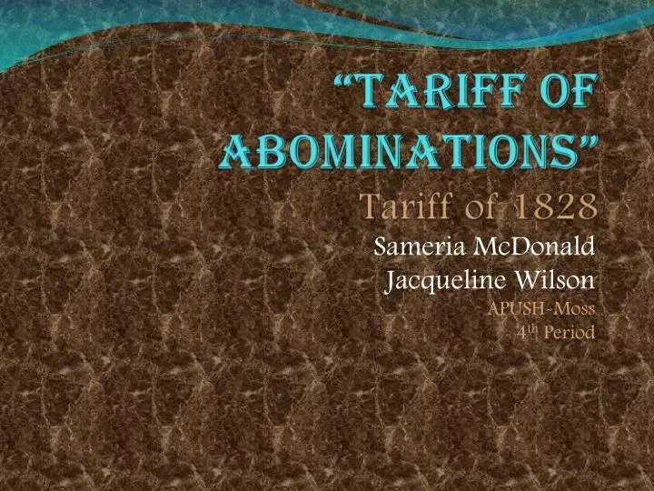 tariff of abomination