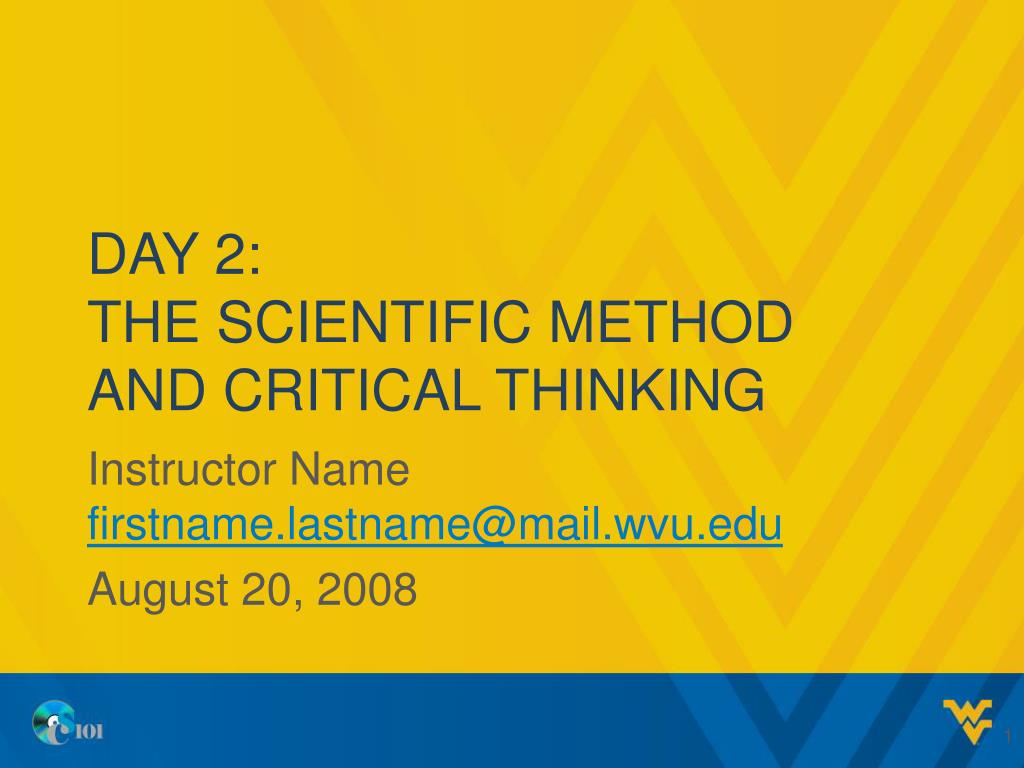 critical thinking scientific method
