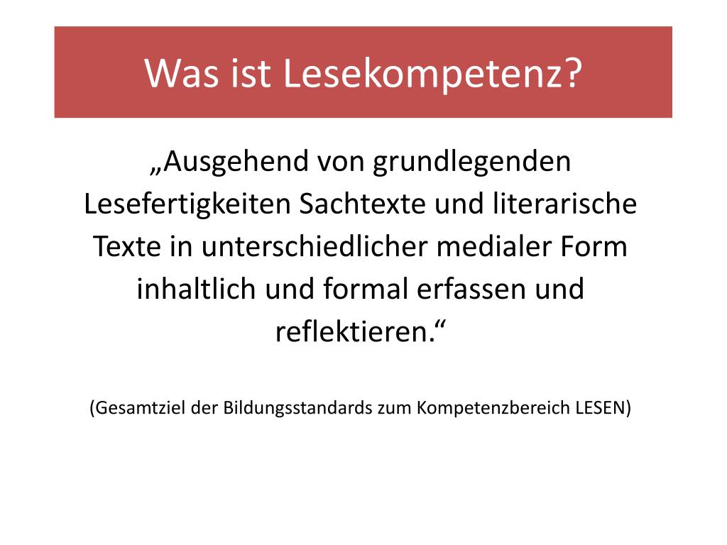 PPT - Lesekompetenz Diagnostizieren – Fördern - Bewerten PowerPoint ...