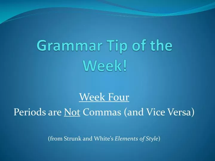 grammar tip of the week n.