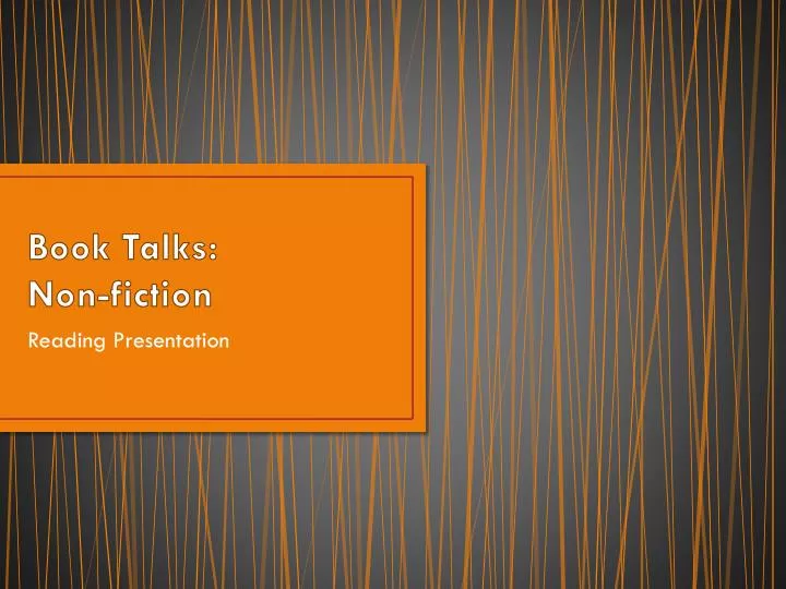 book talks non fiction n.