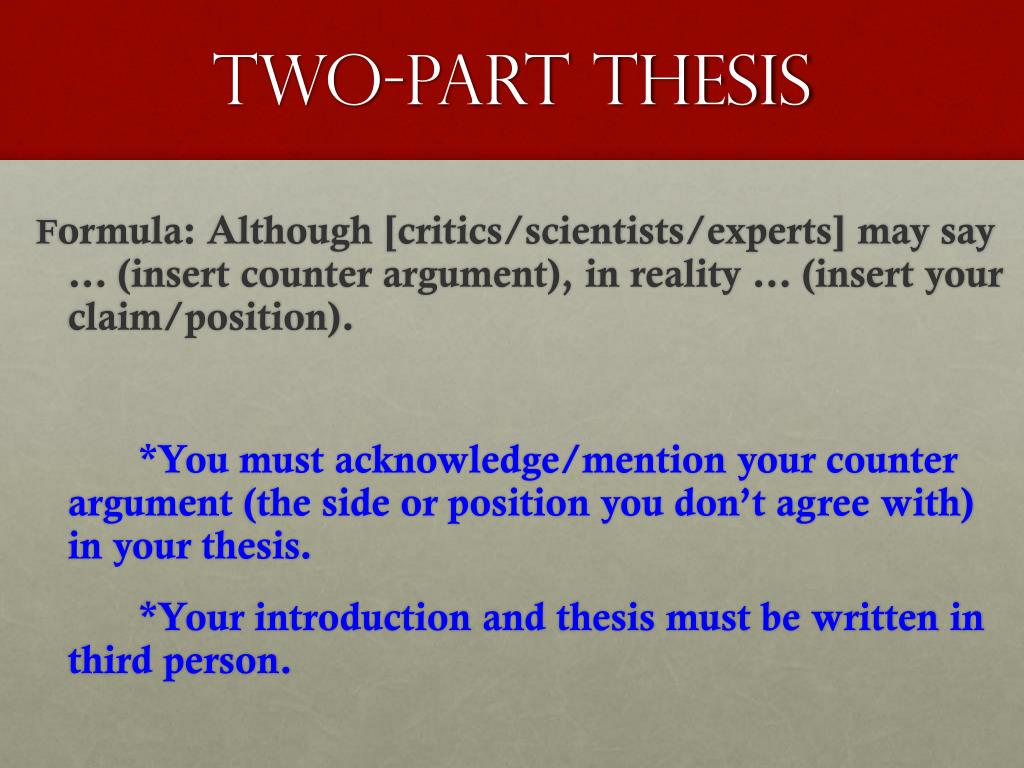 thesis statement two sided argument