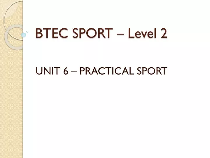 btec sport level 2 coursework