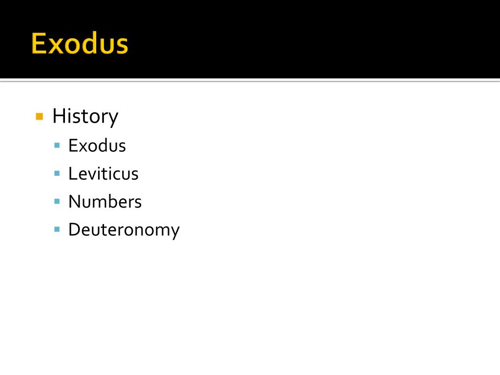 Ppt The Exodus Powerpoint Presentation Free Download Id2501334 