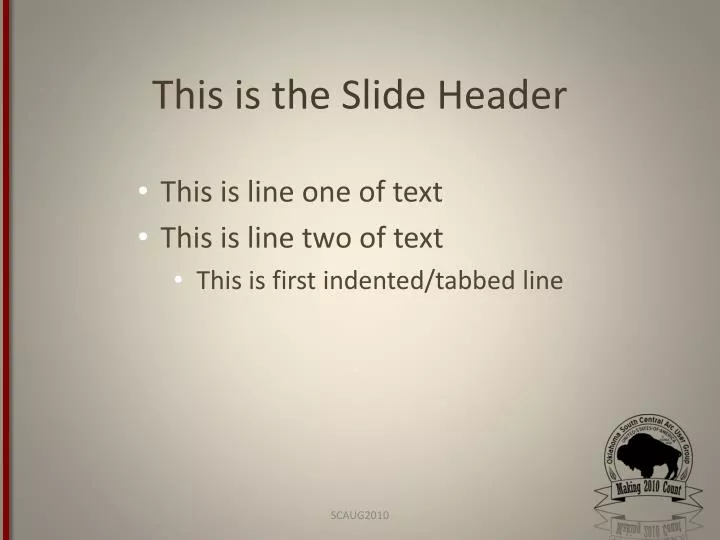 this is the slide header n.