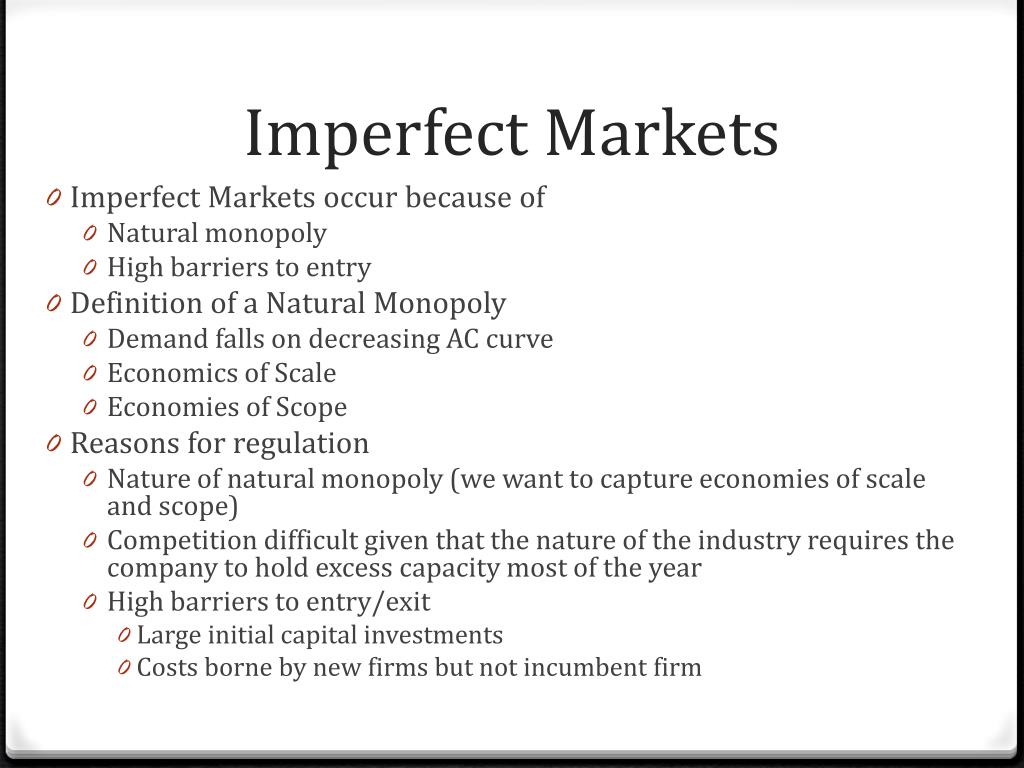 perfect and imperfect market essay