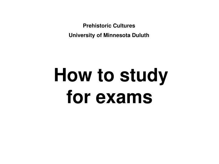 how to study for exams n.