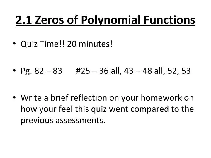 2 1 zeros of polynomial functions n.