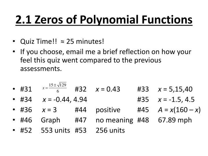 2 1 zeros of polynomial functions n.