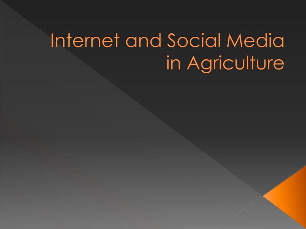 social media in agriculture in india case study