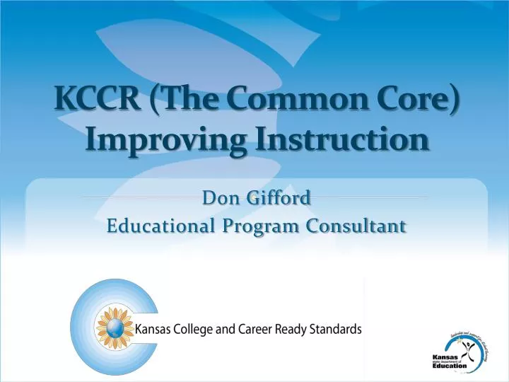 kccr the common core improving instruction n.