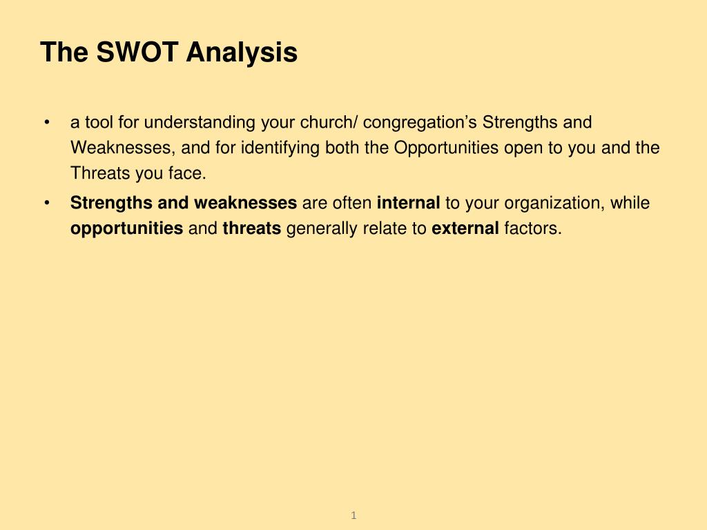 Church Swot Analysis Template from image1.slideserve.com